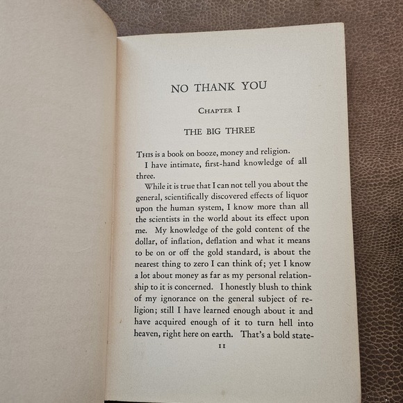 No Thank You  1st Edition 1934 Vash Young Rare Antique Alcohol Book HB GC - Picture 15 of 16